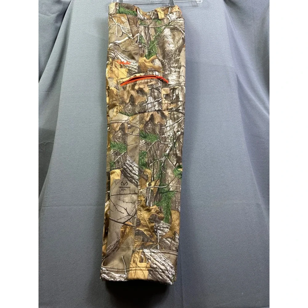 Cabelas Youth Realtree Xtra Camo Fleece Lined Hunting‎ Pants Orange Size L Kids